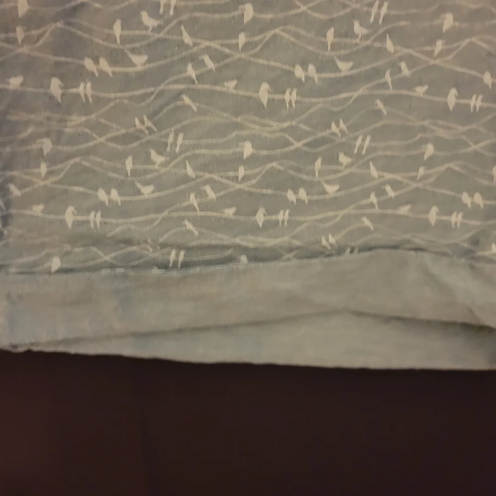 Talbots Light Blue Patterned Front Tie Cotton Women Shorts. Size 10